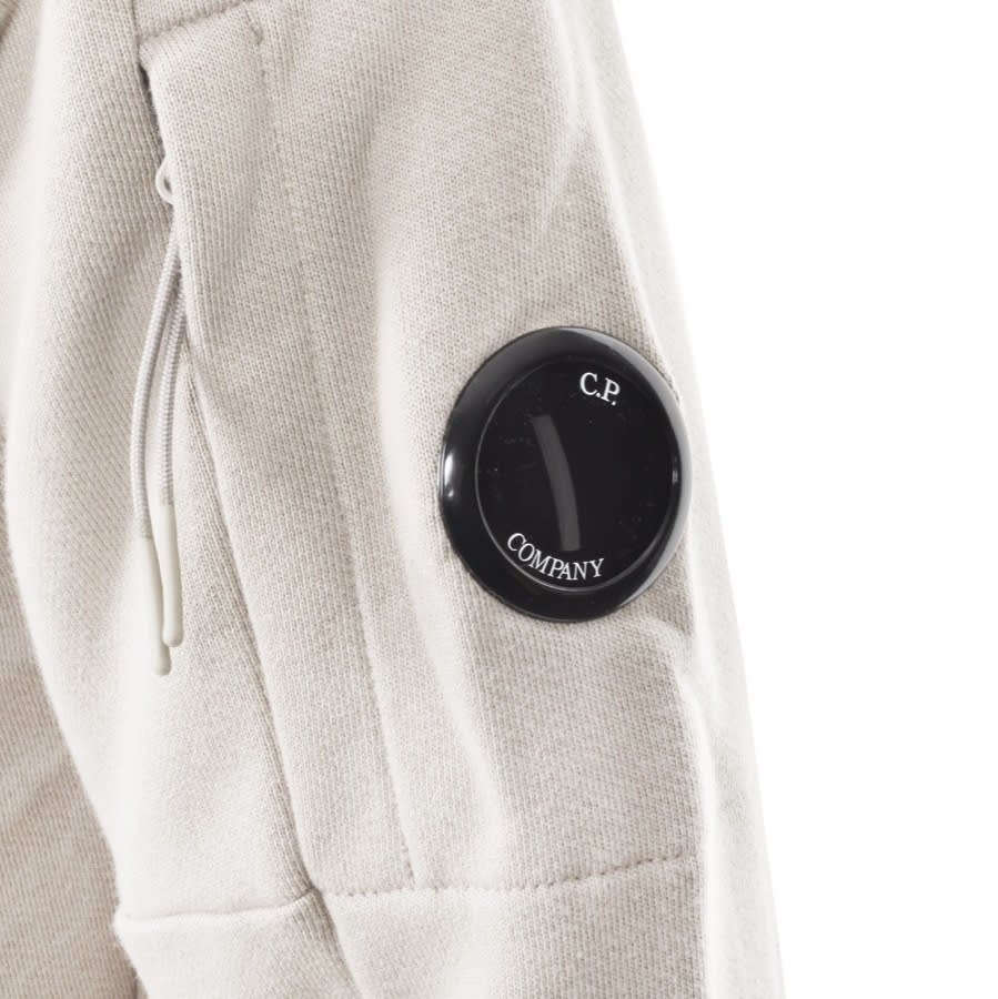 Alternative Image for ProductCP Company Half Zip Sweatshirt White3